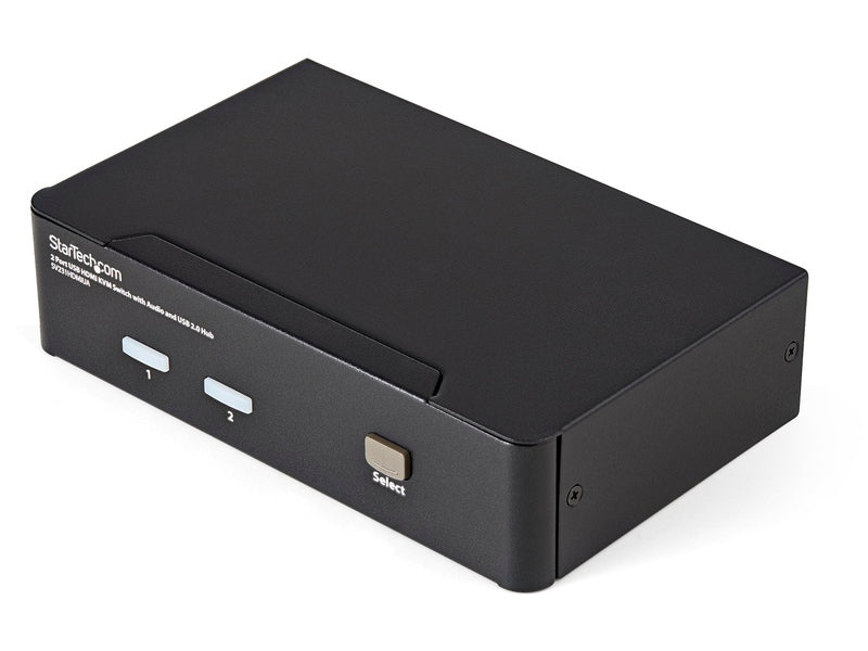 StarTech 2 Port KVM Switch, Single Display, HDMI 3 , USB 4 , Audio, No Cables