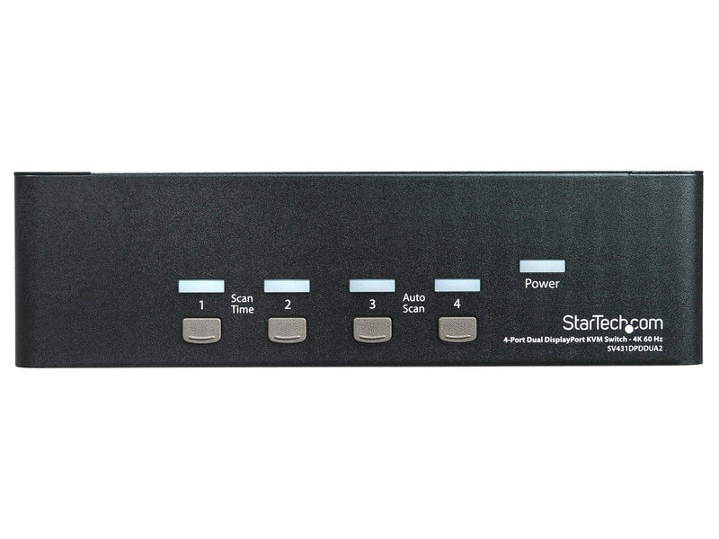 StarTech 4 Port Dual Displayport KVM Switch, USB, Audio, No Cable, 2Yr