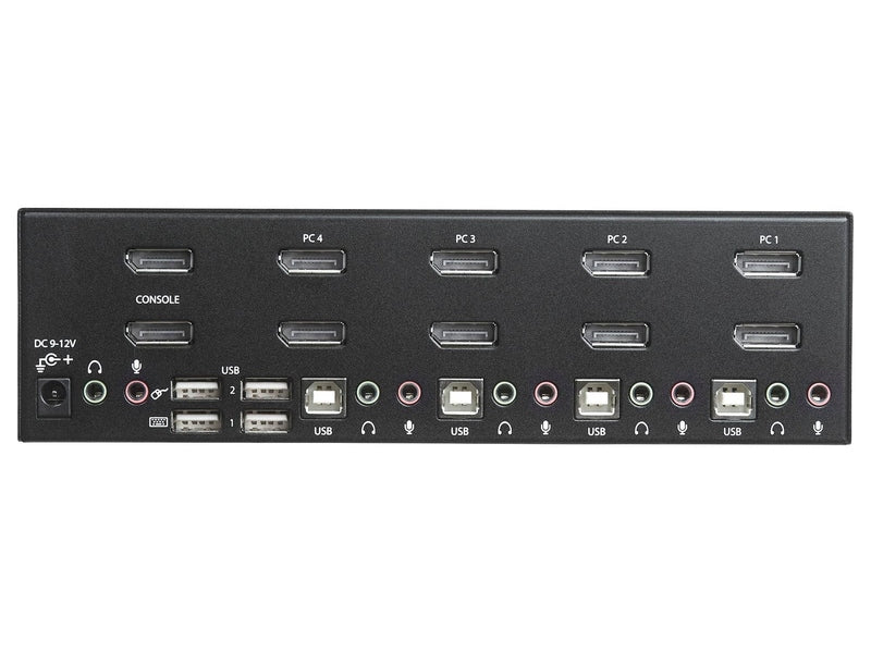 StarTech 4 Port Dual Displayport KVM Switch, USB, Audio, No Cable, 2Yr