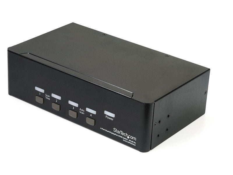StarTech 4 Port Dual Displayport KVM Switch, USB, Audio, No Cable, 2Yr