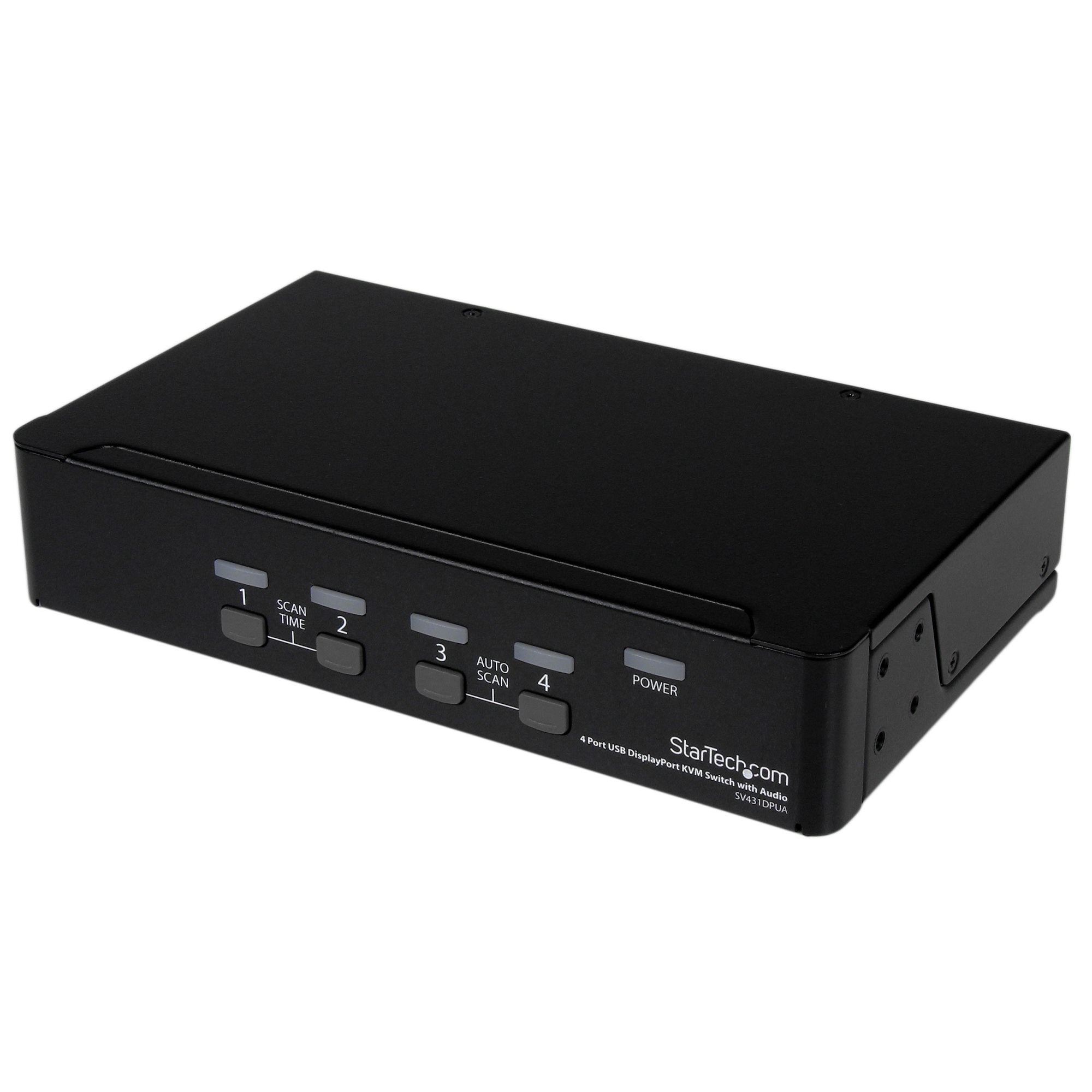 StarTech 4 Port Single Displayport KVM Switch, USB, Audio, No Cable, 3Yr