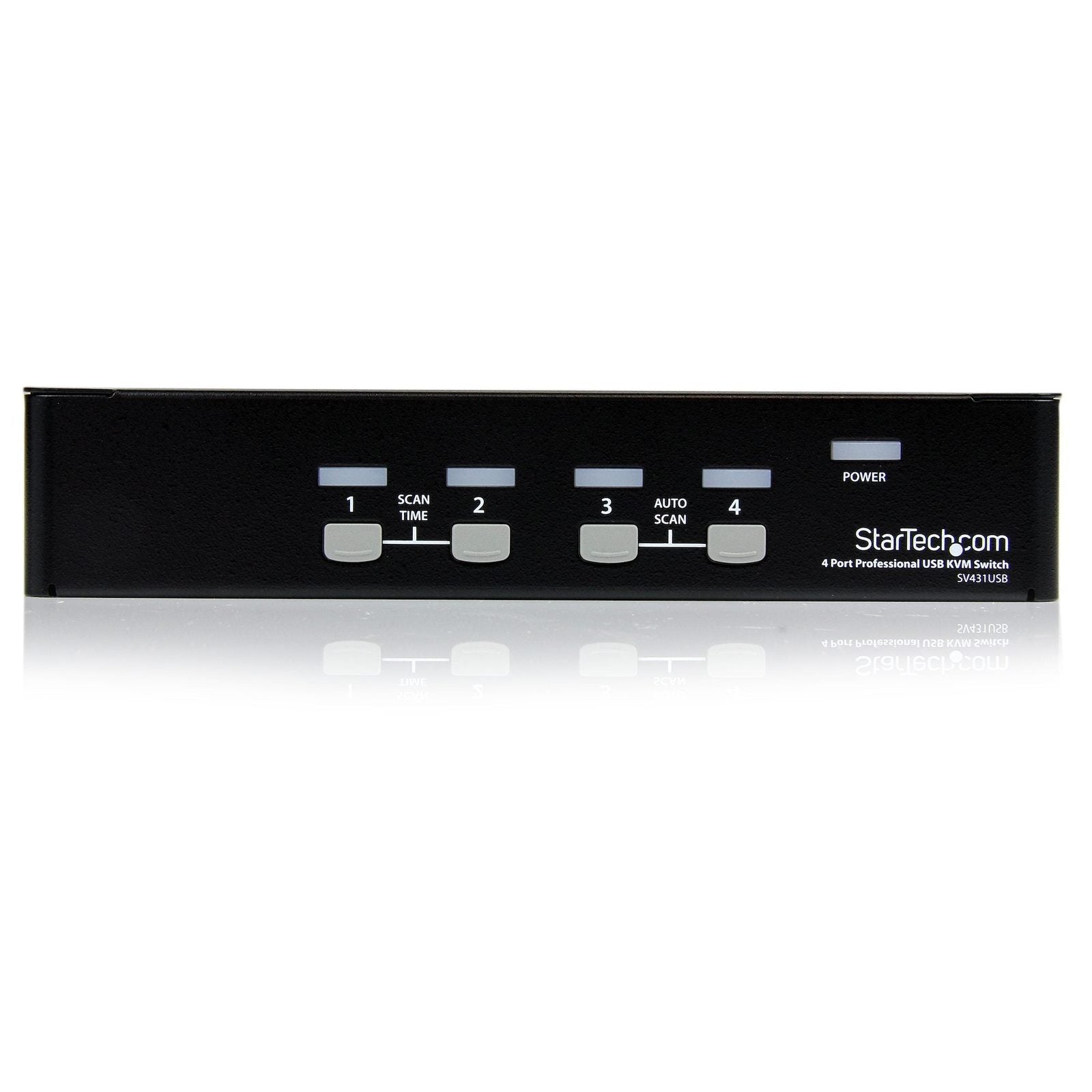 StarTech 4 Port Single VGA KVM Switch, 1440P, Built-In USB2.0 Hub, 3Yr