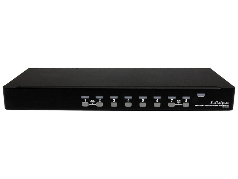 StarTech 8Port 1U VGA KVM Switch, USB, Ps2, Rackmount, 3Yr