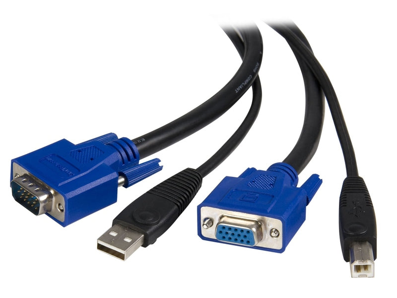 StarTech 1.8M 2-In-1 USB KVM Cable - USB VGA KVM Cable, LTW
