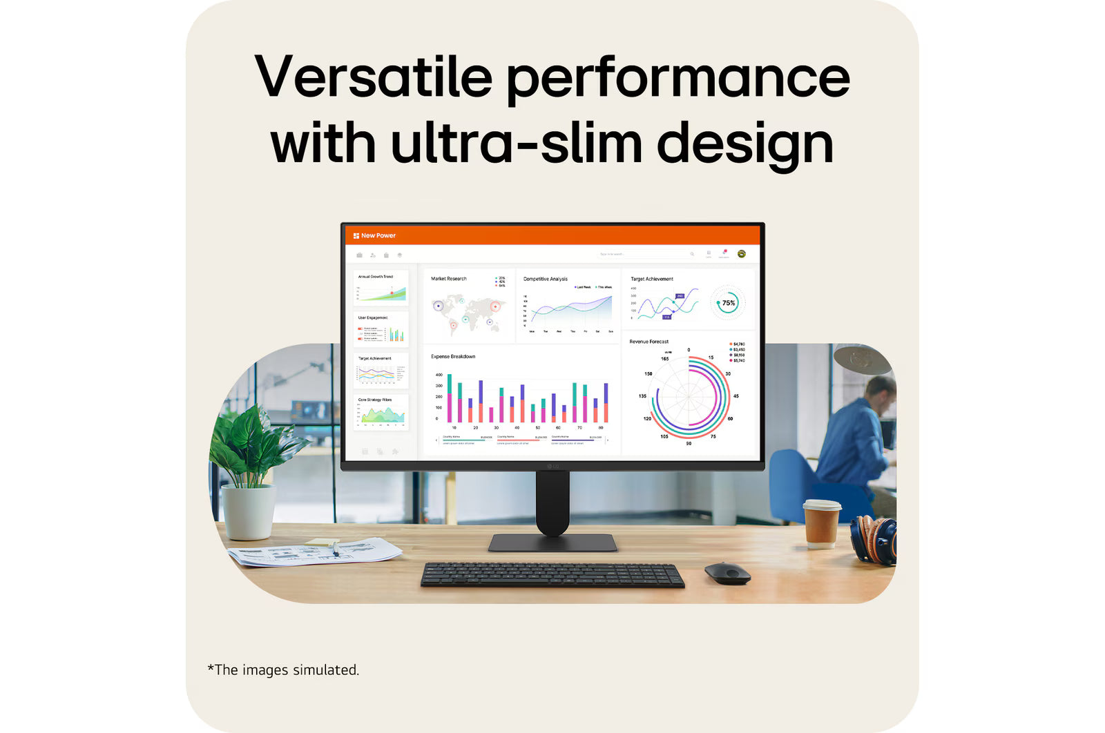 LG 24" 24U411B-B FHD 144Hz Monitor, HDMI, VGA, 100x100 VESA