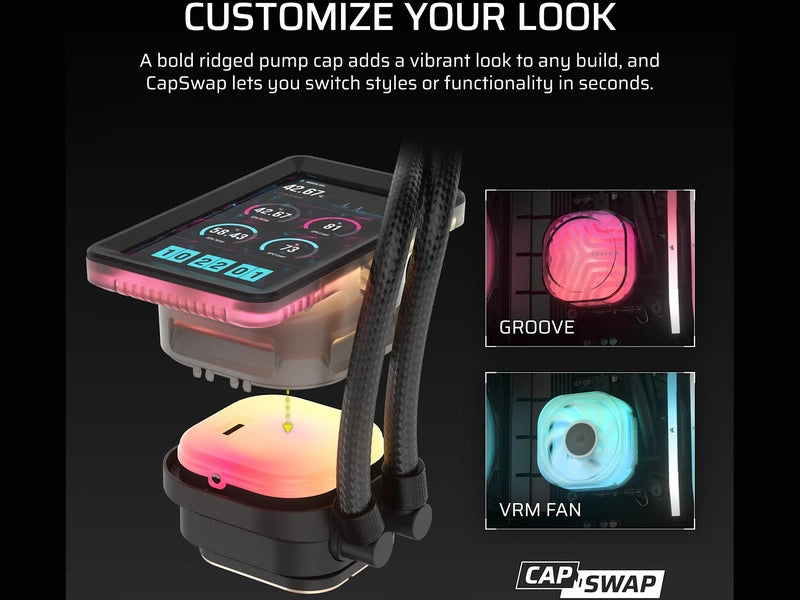 CORSAIR iCUE LINK TITAN II 360 RX RGB - Black, 360mm AIO, FlowDrive Gen 2, RX II Fan, RGB, Copper Coldplate, AM5/AM4, LGA1851/1700