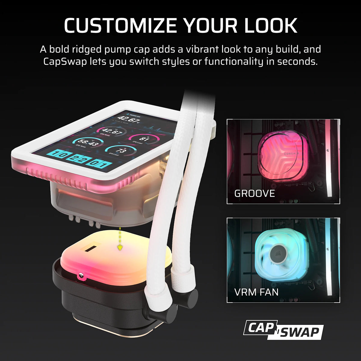 CORSAIR iCUE LINK TITAN II 360 RX RGB - White, 360mm AIO, FlowDrive Gen 2, RX II Fan, RGB, Copper Coldplate, AM5/AM4, LGA1851/1700