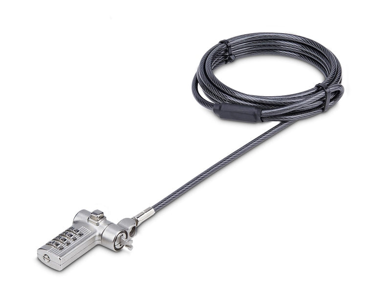 StarTech UNIVCS-LAPTOP-LOCK 2m Universal Laptop Cable Lock for Notebook, Compatible w/Noble Wedge®/Nano/K-Slot