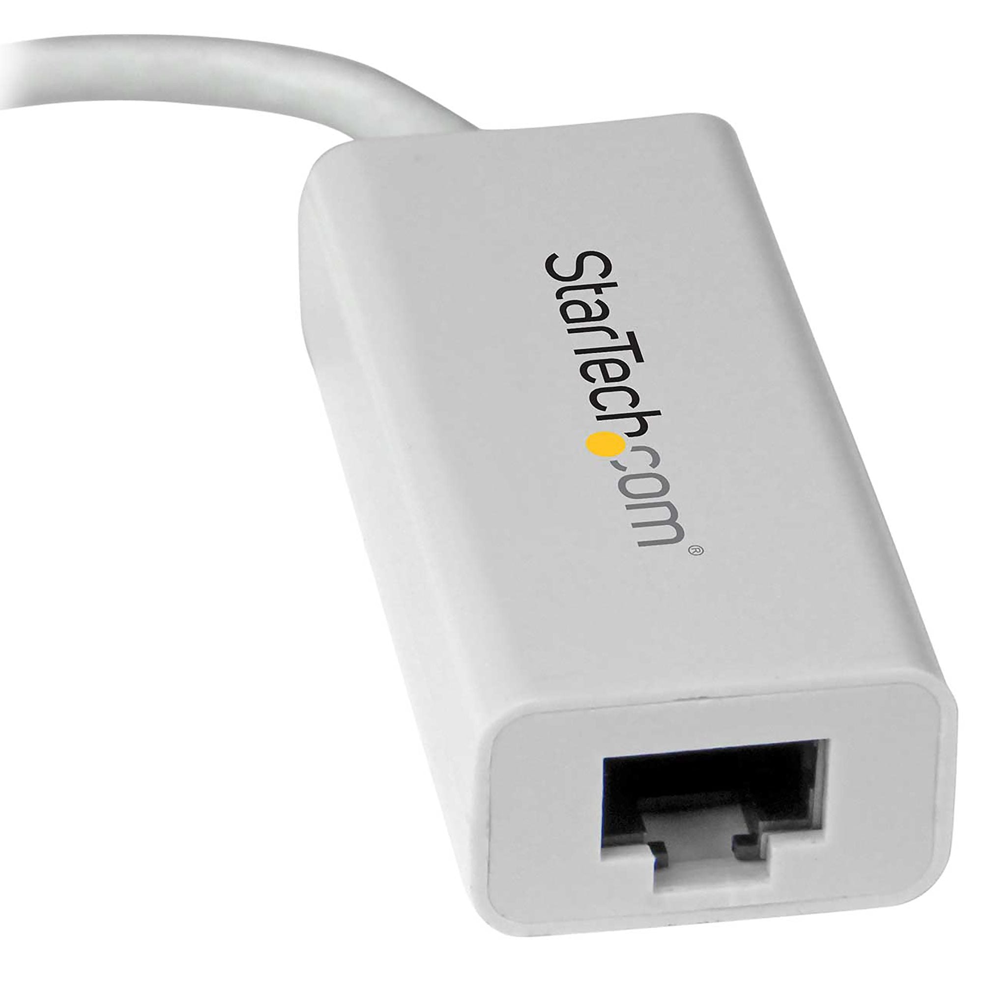 StarTech USB-C 3.0 to GbE Adapter, TB3 Compatible, White, 2Yr
