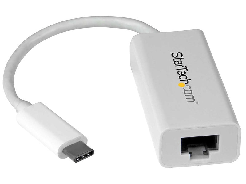 StarTech USB-C 3.0 to GbE Adapter, TB3 Compatible, White, 2Yr