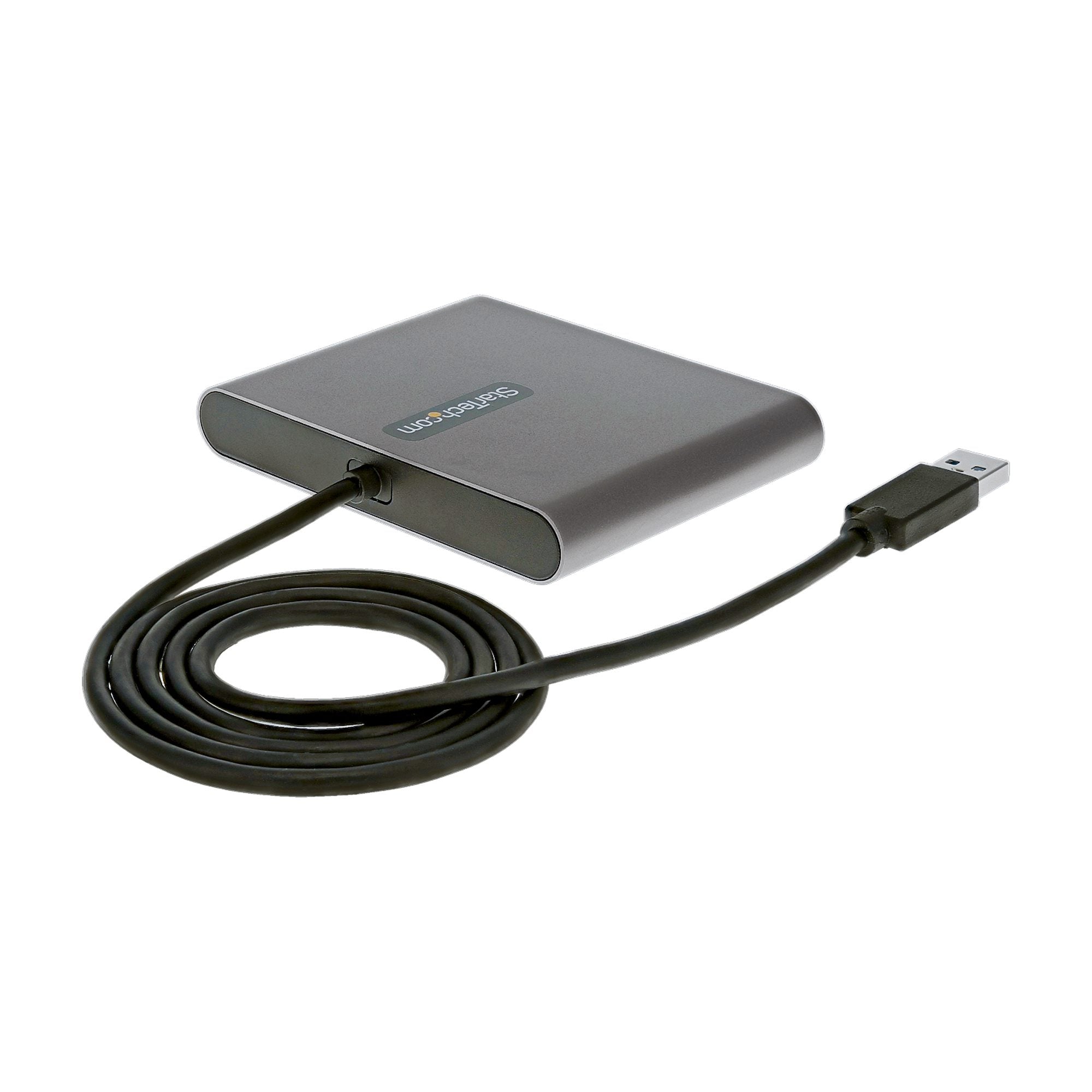 StarTech USB 3.0 to 4 HDMI Adapter, Quad Monitor, External Graphics Card, 3Yr