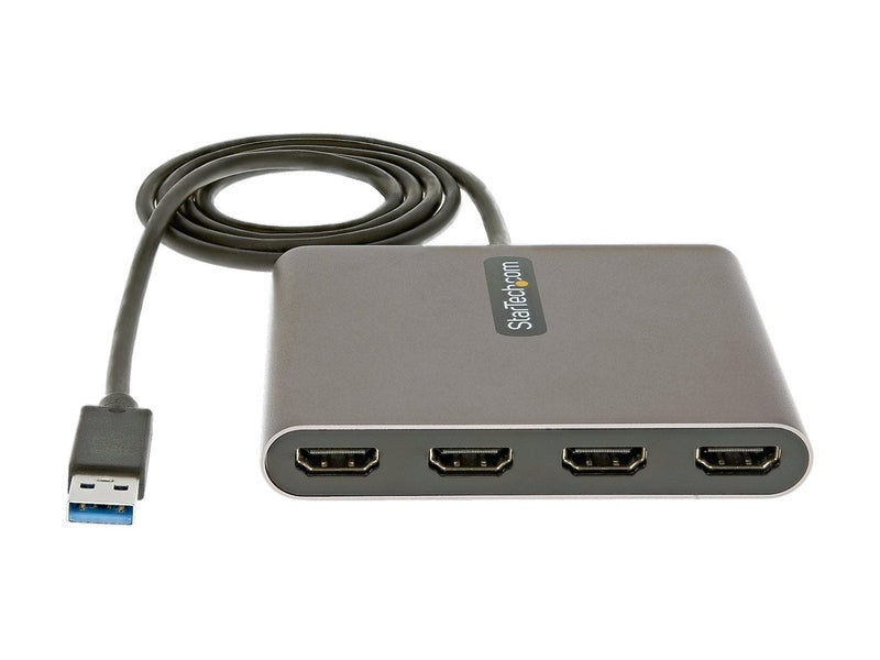 StarTech USB 3.0 to 4 HDMI Adapter, Quad Monitor, External Graphics Card, 3Yr