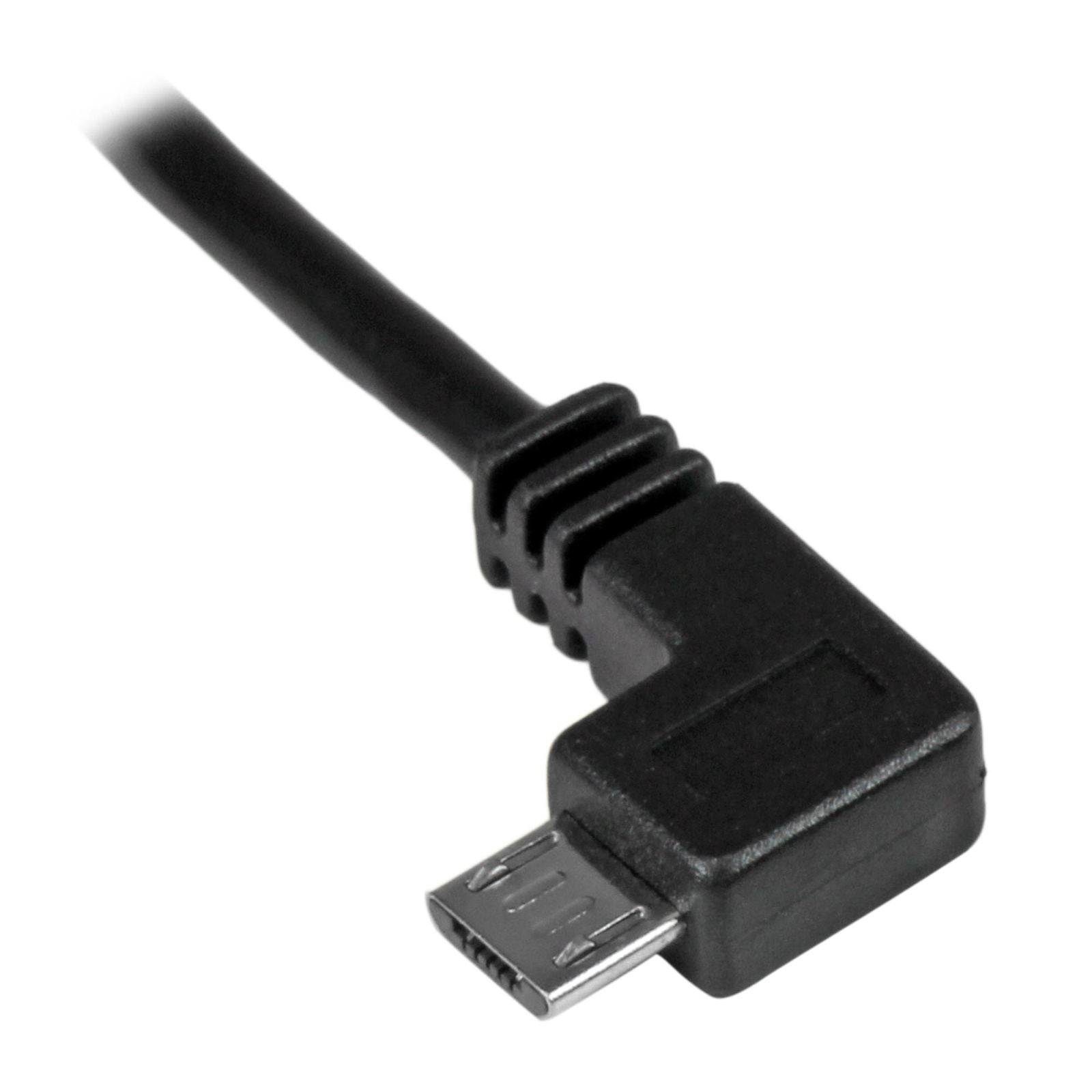 StarTech 2M USB2.0 A to Micro USB2.0 B, M/M, Left Angle, LTW
