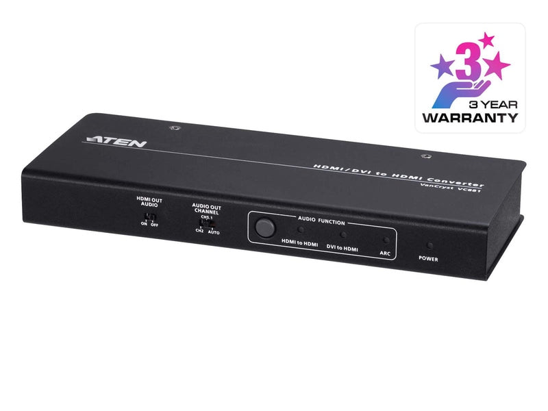 Aten 4K HDMI/DVI to HDMI Converter with Audio De-Embedder