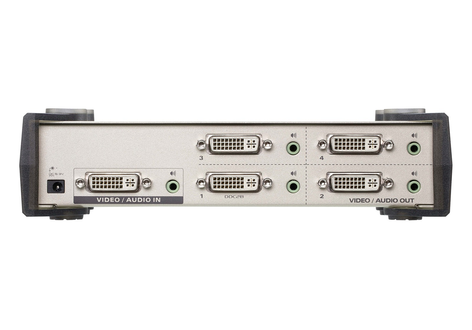 Aten Video Splitter 4 Port DVI Video Splitter w/ Audio 1920x1200@60Hz, Cascadable to 3 Levels Up to 64 Outputs