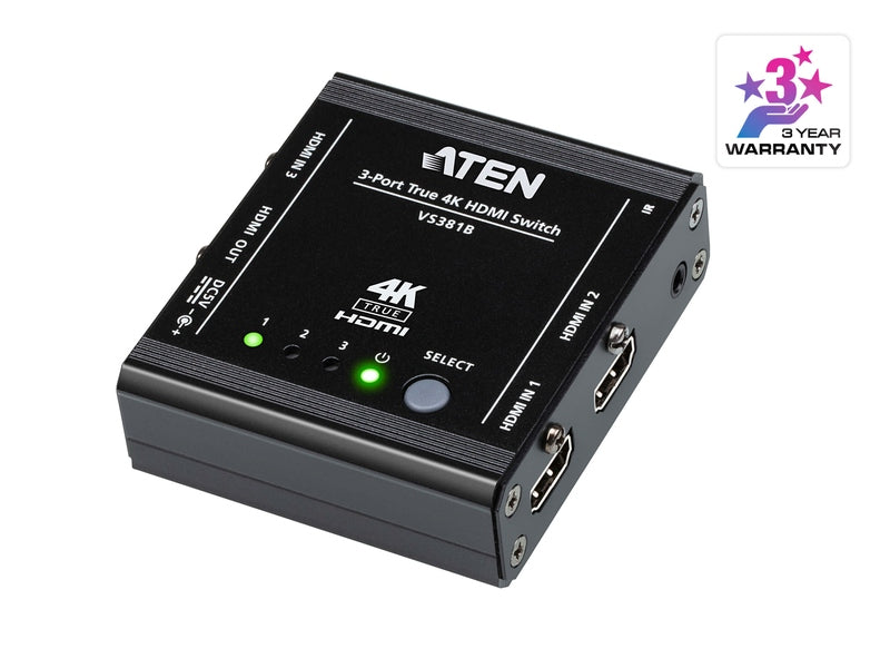 Aten 3-Port True 4K HDMI Switch