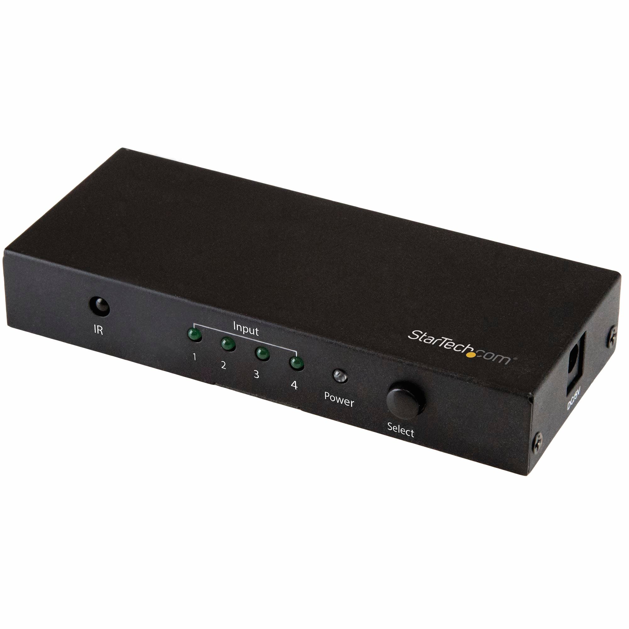 StarTech 4 Port HDMI 2.0 Switch - 4K HDMI Switch Box - UHD 4K 60Hz 2Yr