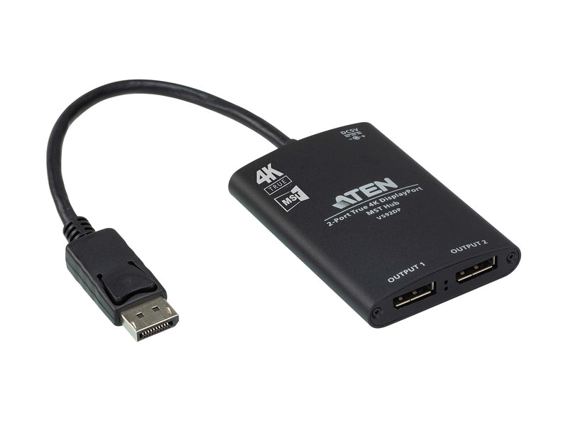Aten VS92DP Video Splitter 2-Port True 4K resolution for dual output, up to 3840x2160@30 Hz
