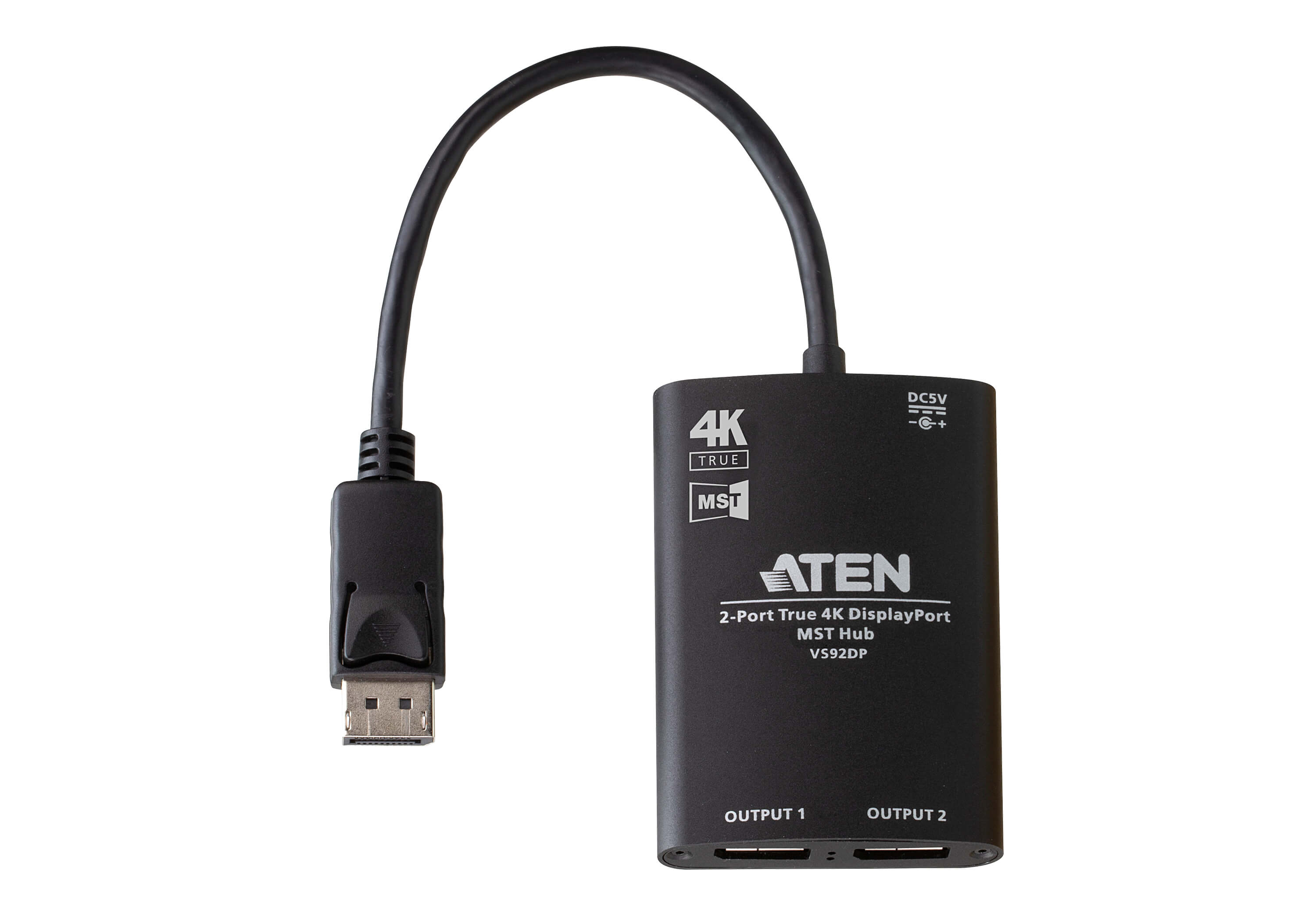 Aten VS92DP Video Splitter 2-Port True 4K resolution for dual output, up to 3840x2160@30 Hz