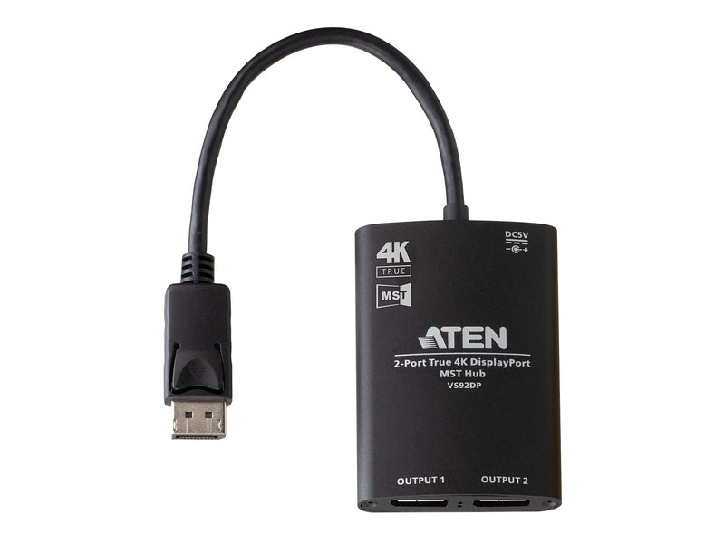 Aten VS92DP Video Splitter 2-Port True 4K resolution for dual output, up to 3840x2160@30 Hz