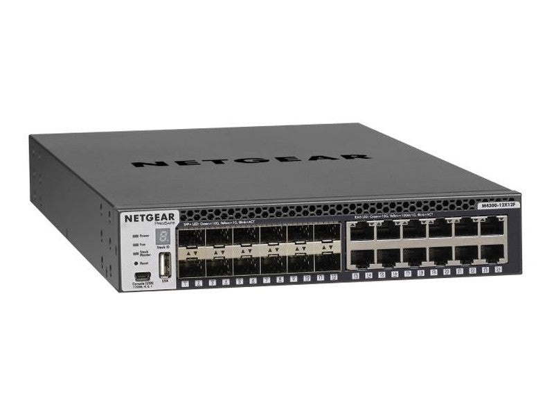 Netgear M4350-12X12F 24-port Half Width Layer 3 Fully Managed Switch with 12 x 10G/Multi-Gig & 12 x 10GBASE-X SFP+
