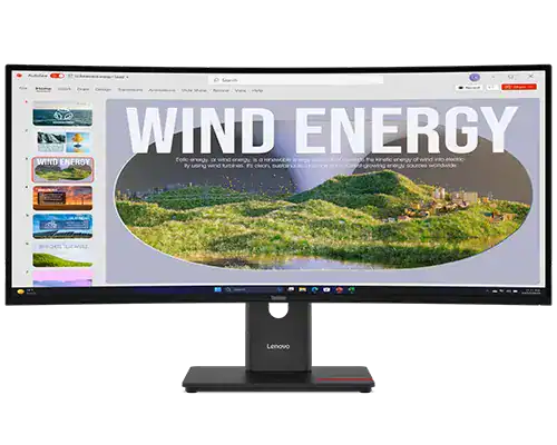 Lenovo ThinkVision 34" WQHD 120Hz VA USB-C Docking Monitor 64AEGAR1AU