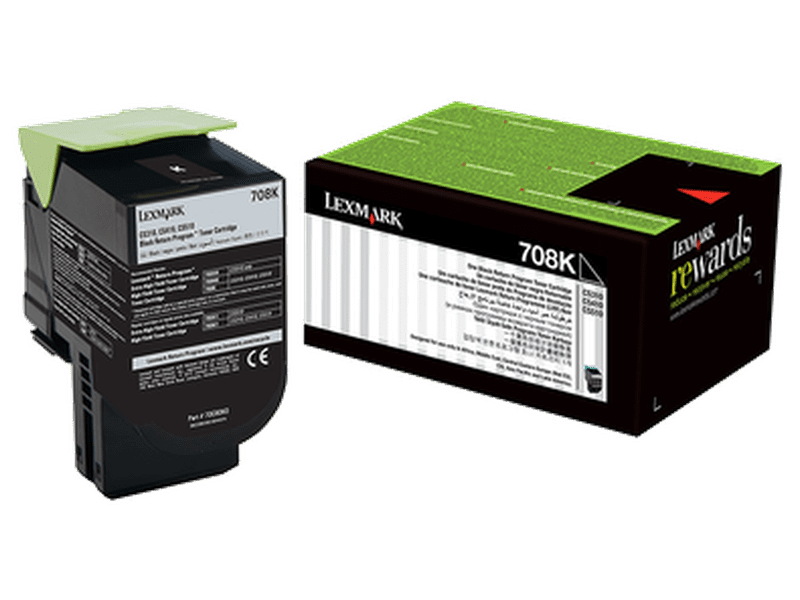 Lexmark 708K BLACK RETURN TONER CARTRIDGE 1K CS310/CS410/CS510