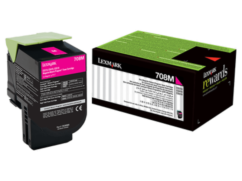 Lexmark 708M MAGENTA RETURN TONER CARTRIDGE 1K CS310/CS410/ CS510