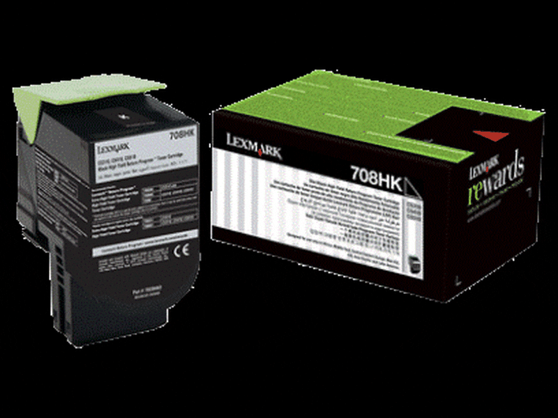 Lexmark 708HKE BLACK HIGH YIELD CORPORATE TONER CARTRIDGE 4K CS310/CS410/CS510
