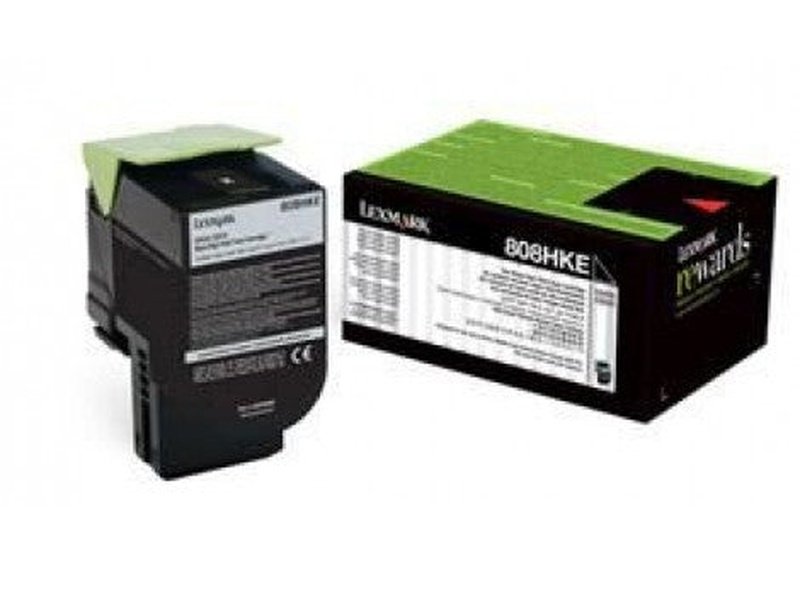 Lexmark 808HKE BLACK HIGH YIELD CORPORATE TONER CARTRIDGE 4K CX410/CX510