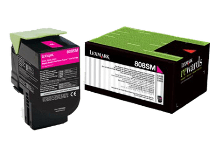 Lexmark 808SME MAGENTA STANADRD YIELD TONER CARTRIDGE CORPORATE CARTRIDGE 2K CX310/410/510