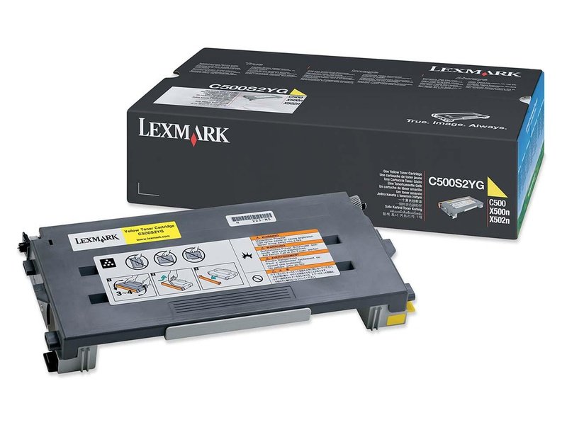 Lexmark C500S2YG YELLOW TONER YIELD 1500 PAGES FOR C500 X500 X502N