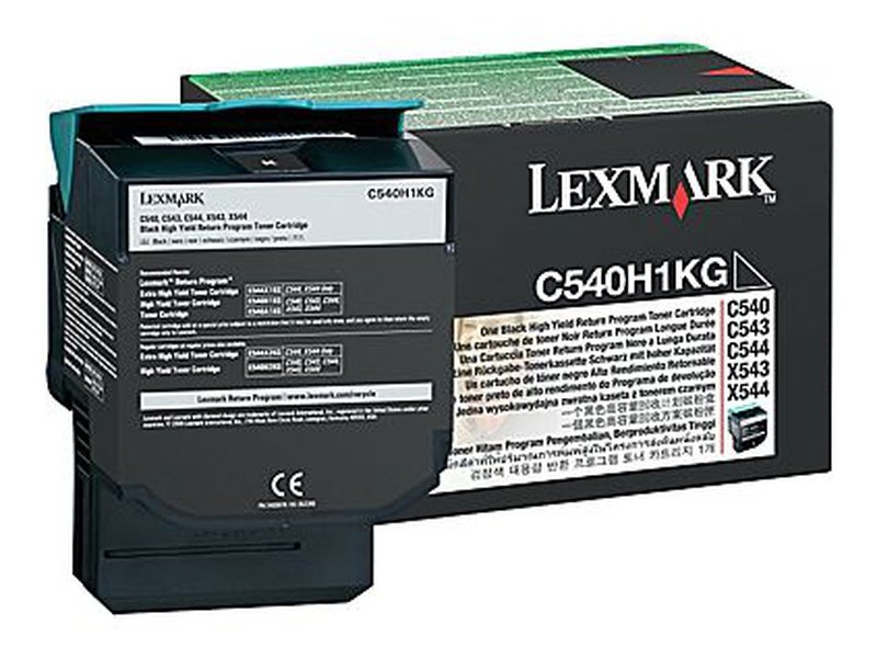 Lexmark LMC540H1KG BLACK TONER YIELD 2.5K PAGES FOR C540 C543 C544 X543 X544