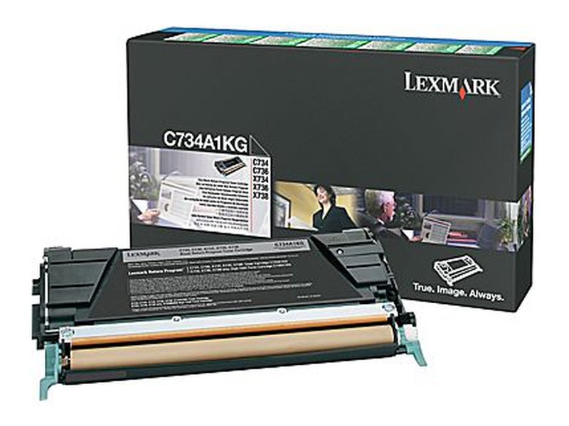 Lexmark C734A1KG BLACK PREBATE TONER YIELD 8000 PAGES FOR C734 C736