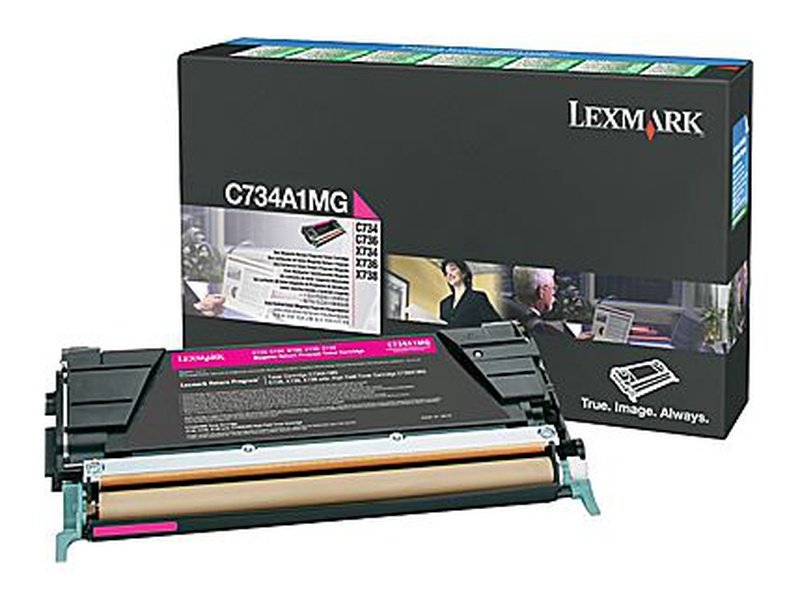 Lexmark C734A1MG MAGENTA PREBATE TONER YIELD 6000 PAGES FOR C734 C736
