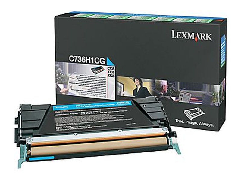Lexmark C736H1CG CYAN TONER PREBATE YIELD 10000 PAGES FOR C736
