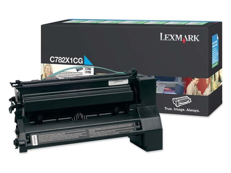 Lexmark C782X1CG CYAN PREBATE TONER YIELD 15000 PAGES FOR C780