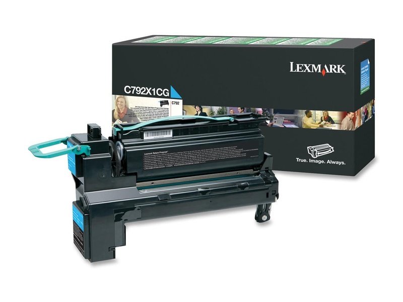 Lexmark C792X1CG CYAN PREBATE TONER YIELD 20000 PAGES FOR C792
