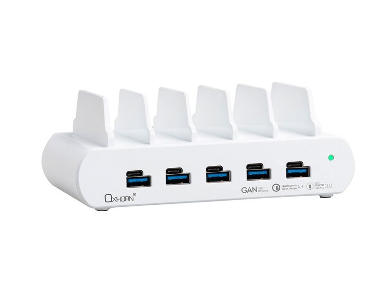 Oxhorn PD 150W 5 Port A+C Charging Dock with build-in rack