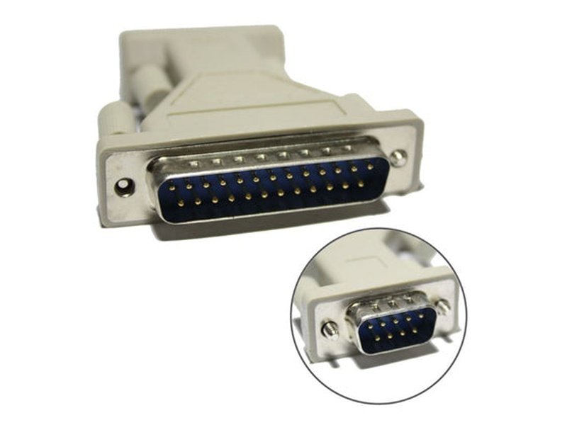 DB9 Male to DB25 Male Serial Adapter