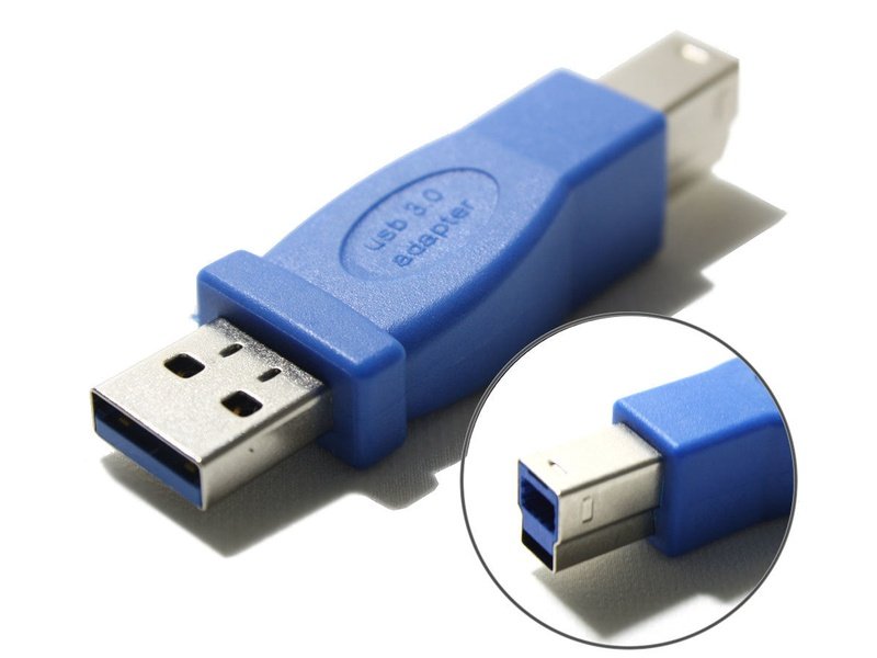 USB 3.0 Type A Male to Type B Male Adapter