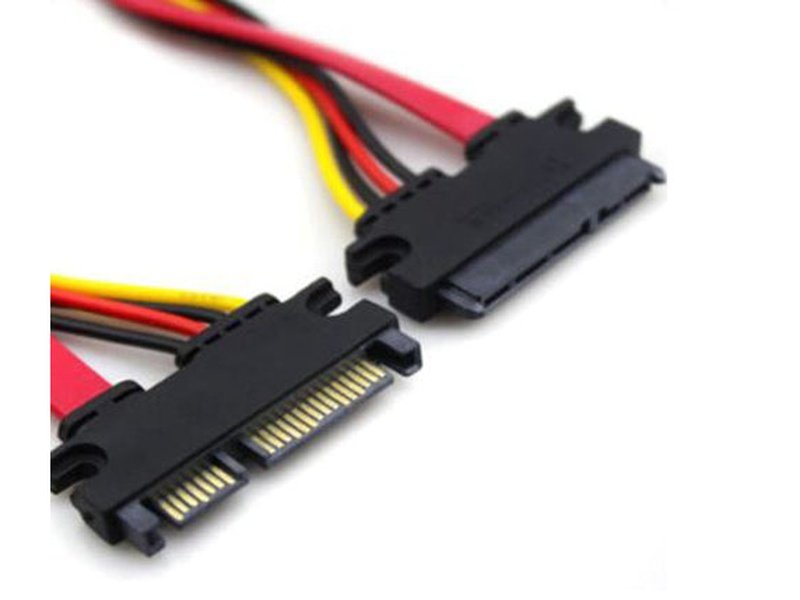 SATA 22 Pin 7+15 Pin Male to Female Cable 50cm Copy
