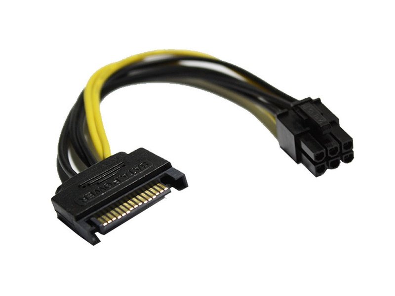 SATA 15 Pin M to 6 Pin Cable 18cm