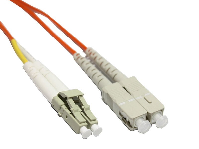 SC to LC 62.5/125 2.0mm Multimode Fibre Optic Patch Lead Cable 10m