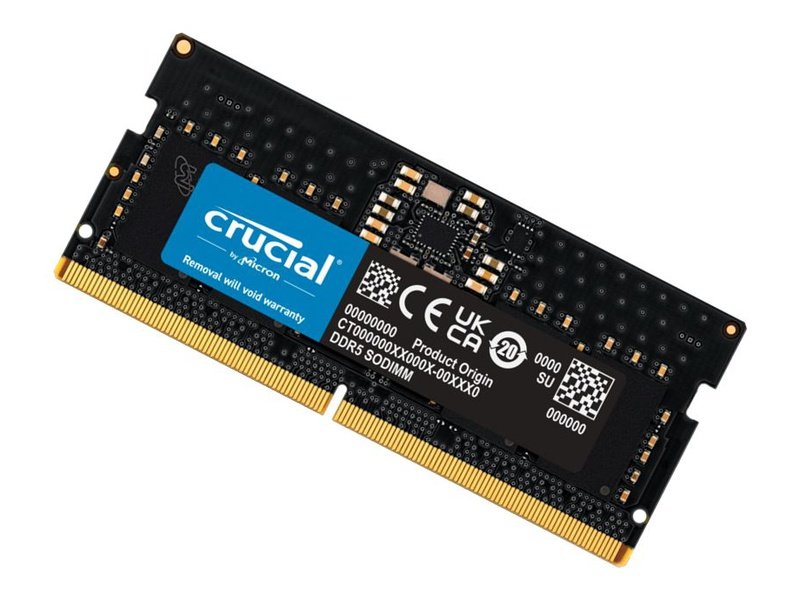 Crucial 16GB 1x16GB DDR5 SODIMM 4800MHz C40 1.1V Memory