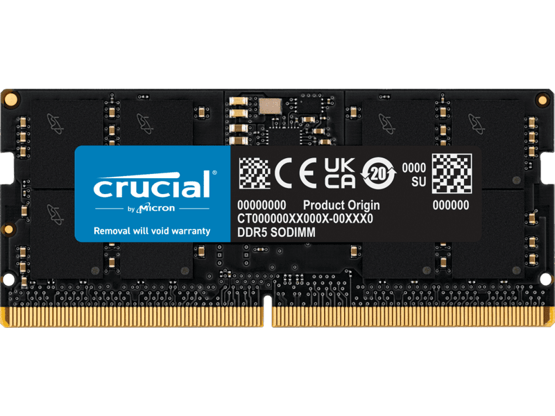 Crucial 16GB 1x 16GB DDR5 5600MHz SODIMM Memory