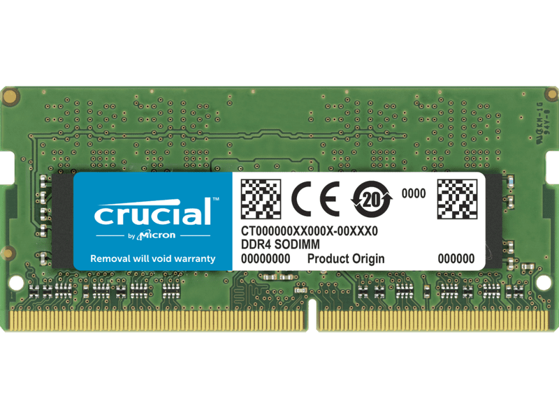 Crucial 32GB 1x32GB DDR4 SODIMM 3200MHz CL32 1.2V PC4-21300 Notebook Memory