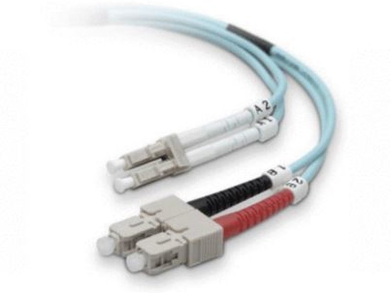 Belkin 5m SC-LC 50/125 Multimode 10G Aqua Fibre Cable