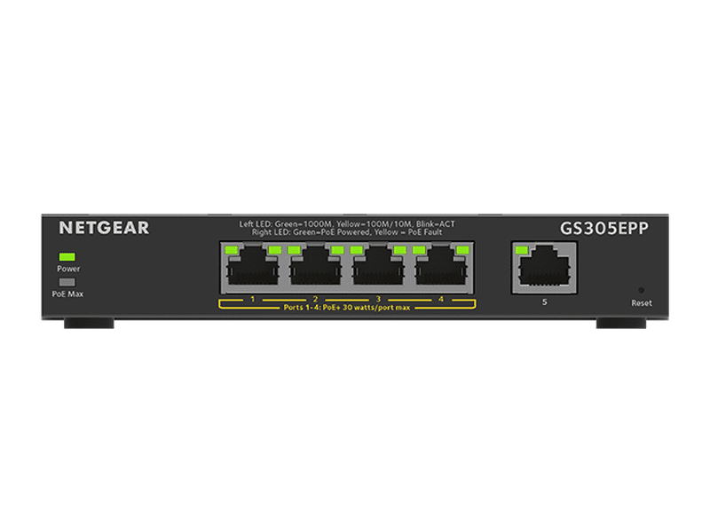 Netgear GS305EPP 5-Port Gigabit Ethernet High Power, PoE+