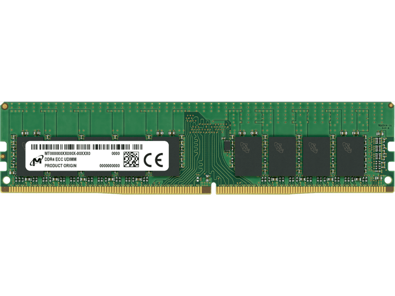 Micron 32GB 1x32GB 3200Mhz DDR4 ECC Unbuffered Memory